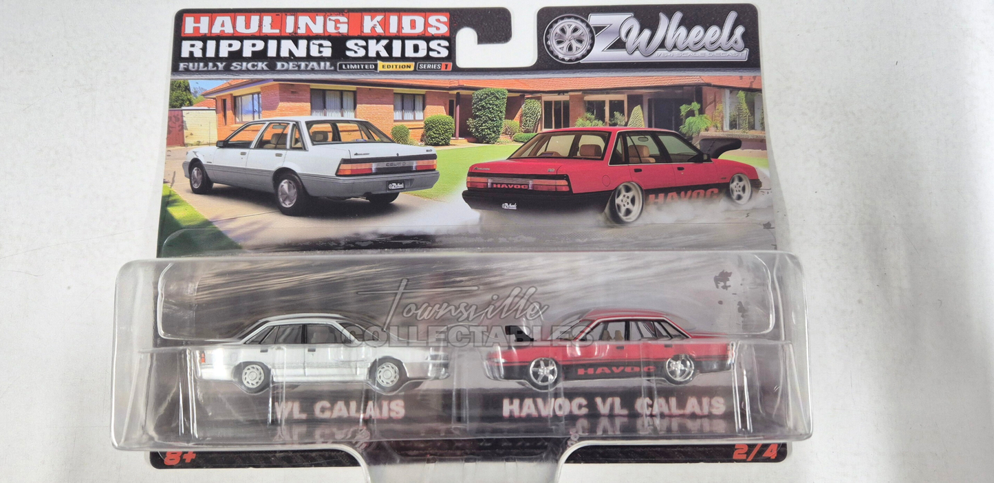 Holden VL Calais and Holden VL Calais HAVOC Twin set Hauling Kids Ripping Skids Series 1 Fully Sick Detail