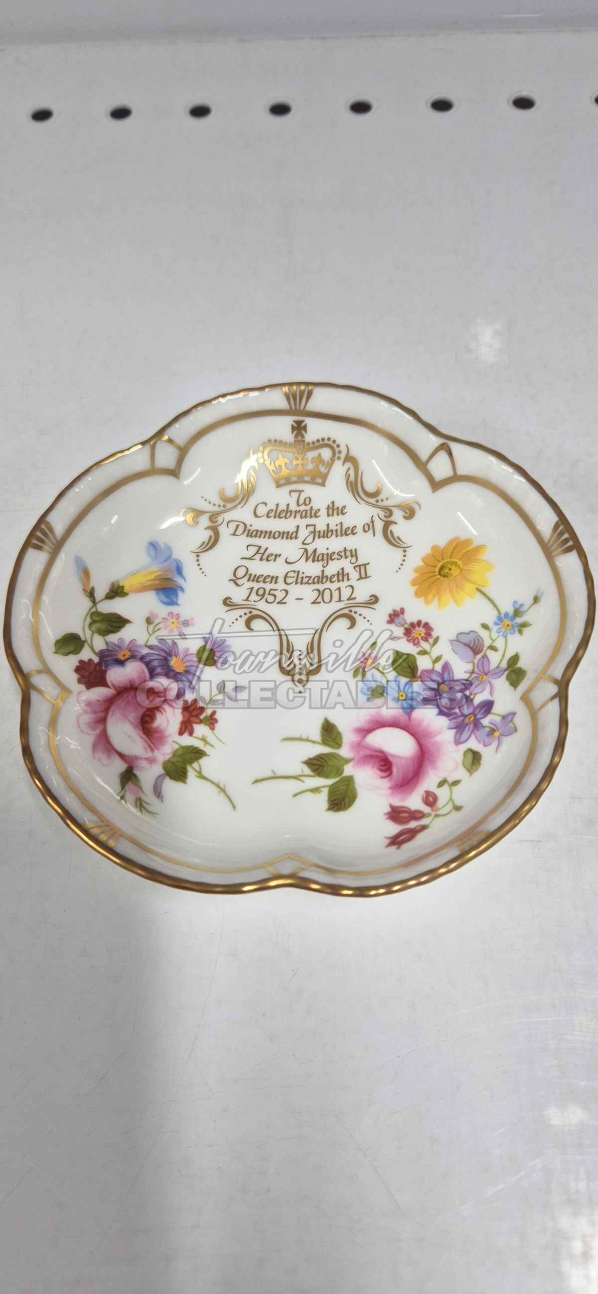 Jubilee Posie 5 Petal tray, fine bone china made in England