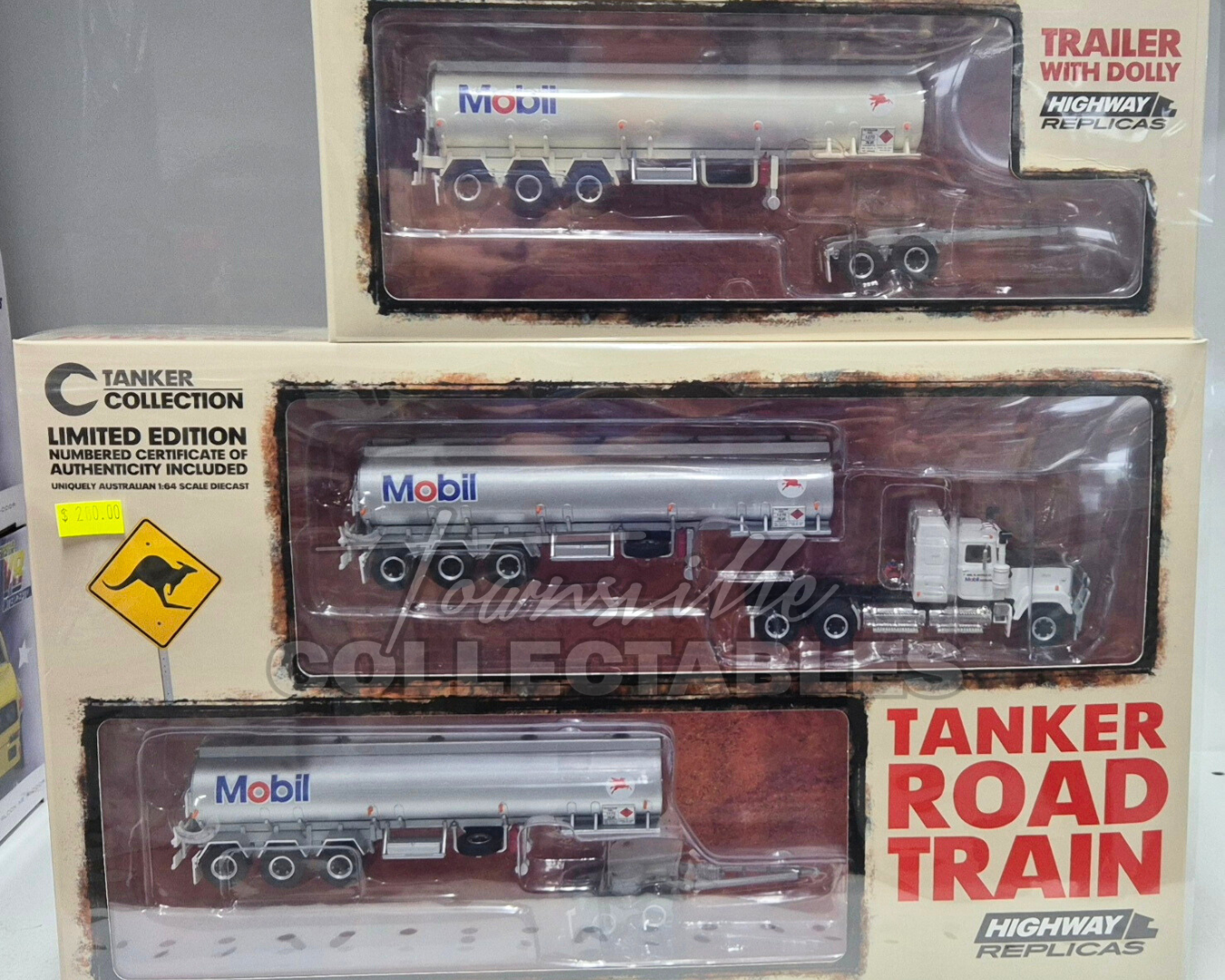 Mack Mobil Triple Road Train Tanker Set