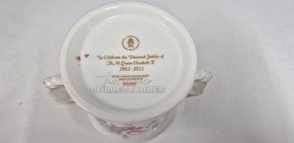 Diamond Jubilee Posie Loving Cup. Made in England. Hand decorated, with 22ct Gold accents