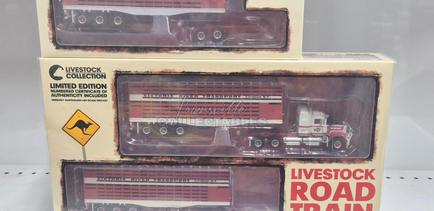 Victoria River Mack Superliner Livestock Road Train Triple set