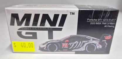 Porsche 911 GT3 R #77 2025 IMSA Petit Le Mans AO Racing "Bones" #1143