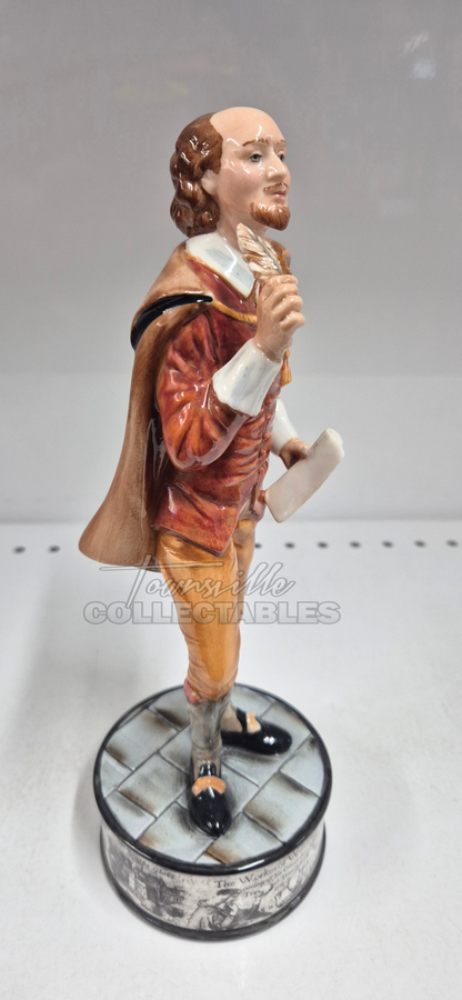 William Shakespeare HN5128 Royal Doulton The Pioneers Collection. Limited Edition #0141 of only 350 pieces world wide. Hand made and Hand painted in England. Personally signed by Michael Doulton.